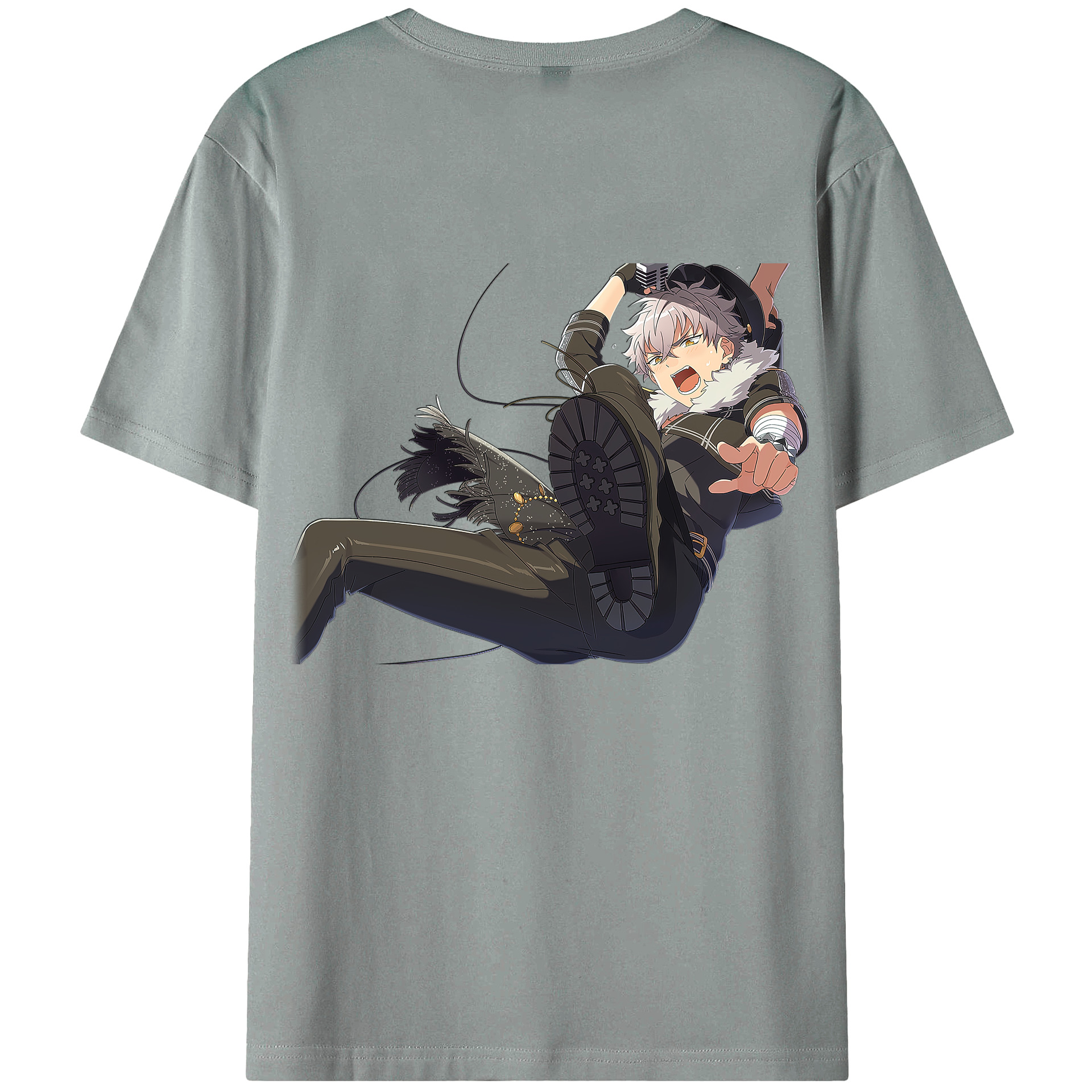 （画像用） あんさんぶるスターズ! Ensemble Stars 綿100％ メンズ半袖Tシャツ（バックプリント） 通気性